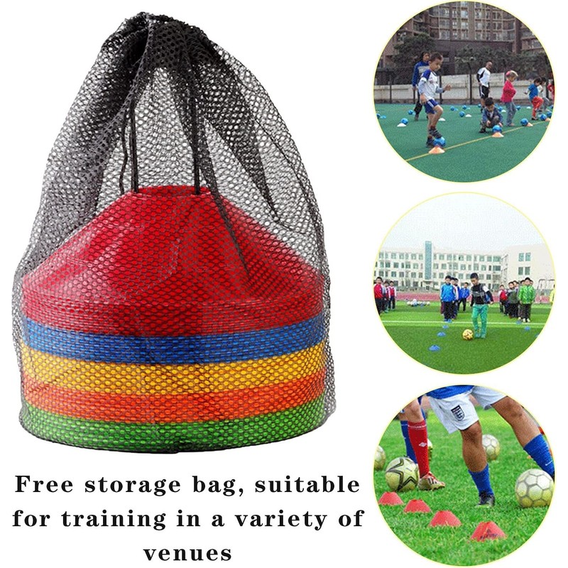 Mumoo Bear 20 Pcs Agility Field Cones, Soccer Markers Disc
