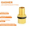 GASHER 2 pieces brass 1/2 inch female 1/2 inch male