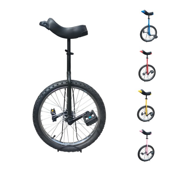 TCUDCKI Unicycle for Adults Adjustable Seat with Unicycle Stand for