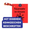 Fire Brigade Suction Cup Sign 10 x 12 cm -
