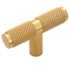 Decoranddecor Aurelia - Knurled Round Kitchen Cupboard Handles | T-Bar
