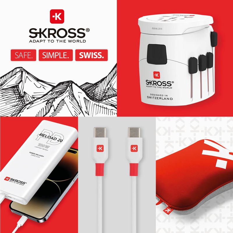 SKROSS Country Adapter Combo World to India