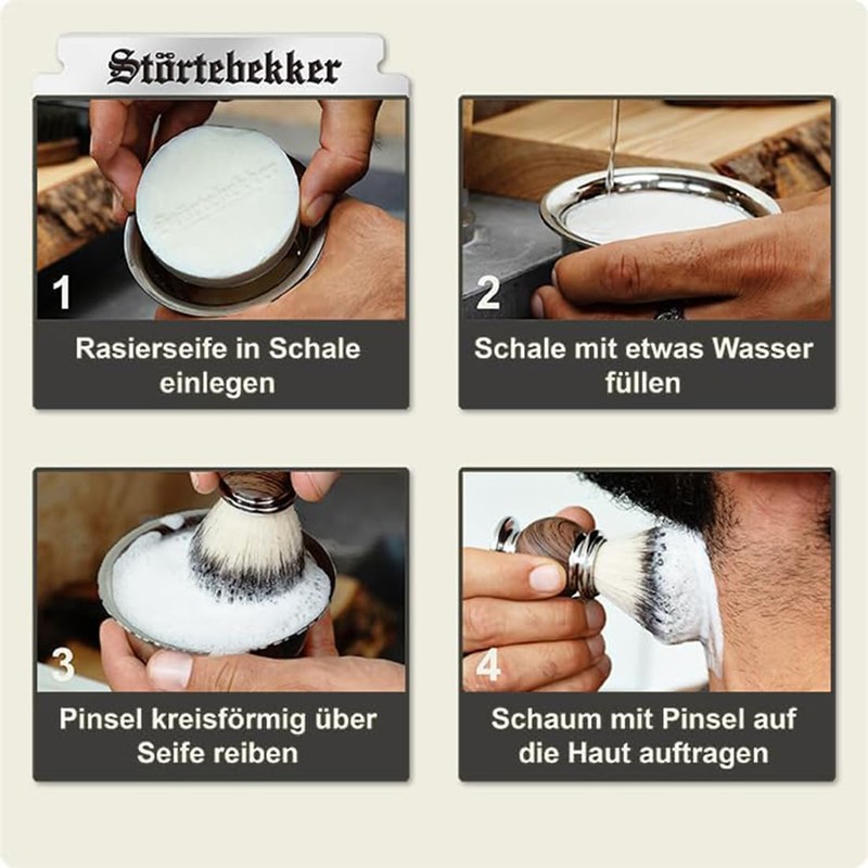 Störtebekker® Premium Shaving Stand Set - with Safety Razor, Shaving
