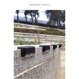 Infinite Basics 8-Pack Solar Led Deck & Step Weatherproof Lights Lighting Solution for Decks(Black)