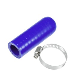 Hihaha 1 Set 20mm 0.79" ID Universal Silicone Hose Cap Intake Vacuum Hose End Plug W/Clamp - Car for Coolant Heater Bypass Vacuum Water Port - Silicone Blue Durable Material