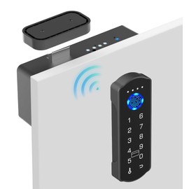 Baby Proofing Smart Cabinet Locks, Anweller Child Proof Fingerprint Drawer Locks, Hidden Adhesive Magnetic Code Keypad RFID Bluetooth Keyless Lock for Adults File Kitchen Cupboard Closet Liquor