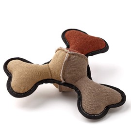 anijoy Trimerang Dog Toy, Large Frisbee, Ideal as a Pull and Tug Toy for Throwing, Biting, Chewing, Shaking & Fetch, Lightweight and Soft, Made of Cotton, Filled with Fleece Wool