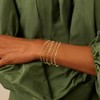 Gold Bracelets for Women, Adjustable 14K Gold Plated Stackable Link