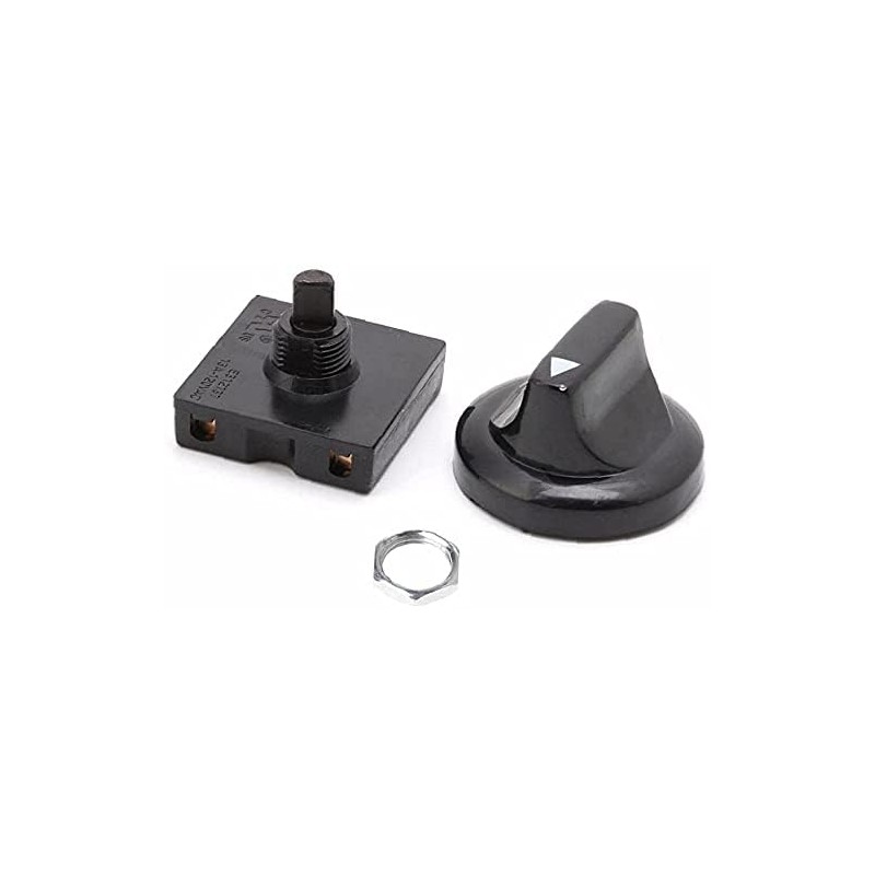 1 Pc Black Fan Rotary Switch 4 Position 3 Speed