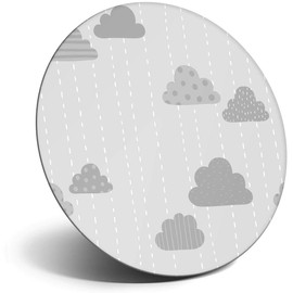 Destination Vinyl ltd Magnet for Refrigerator, Fridge BW - Cute Cloud Mobile Clouds Print for Office, Cabinet and Whiteboard, Magnetic Stickers, 35176