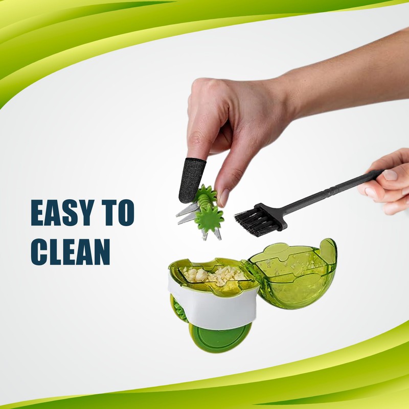 Garlic Chopper Roller Set with Peeler and Cleaning Brush -