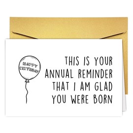 Qamza Funny Birthday Card, Humorous Birthday Card for Best friend Bestie Sister Brother, Hilarious Friendship Birthday Cards for Him Her
