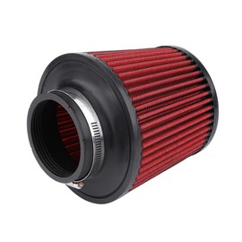 Filtro de aire Universal para coche, entrada de aire de alto flujo, filtro de aire de cono redondo, limpiador, filtro de aire del motor con abrazadera(76mm)