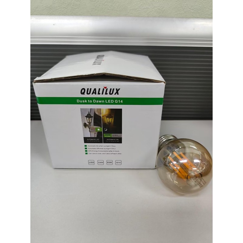 G14 Small Dusk to Dawn Edison Light Bulbs Outdoor, Vintage