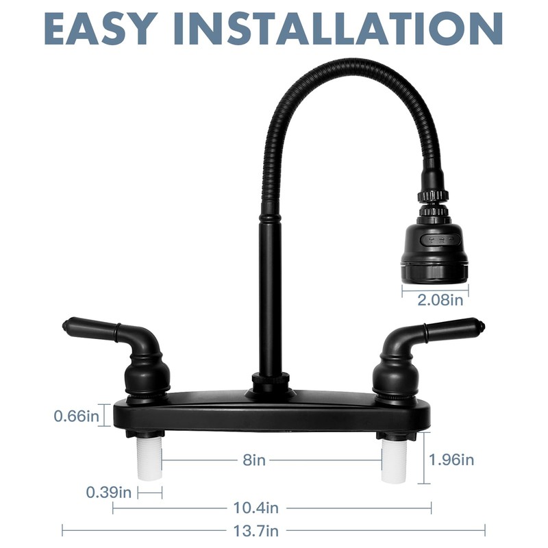 RV Kitchen Faucet,Camper RV Kitchen Sink Faucet Replacement with 2