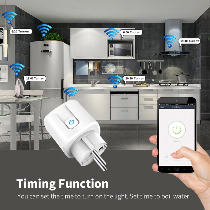 Smart Plug WiFi Socket: 16 A WiFi Smart Plugs with