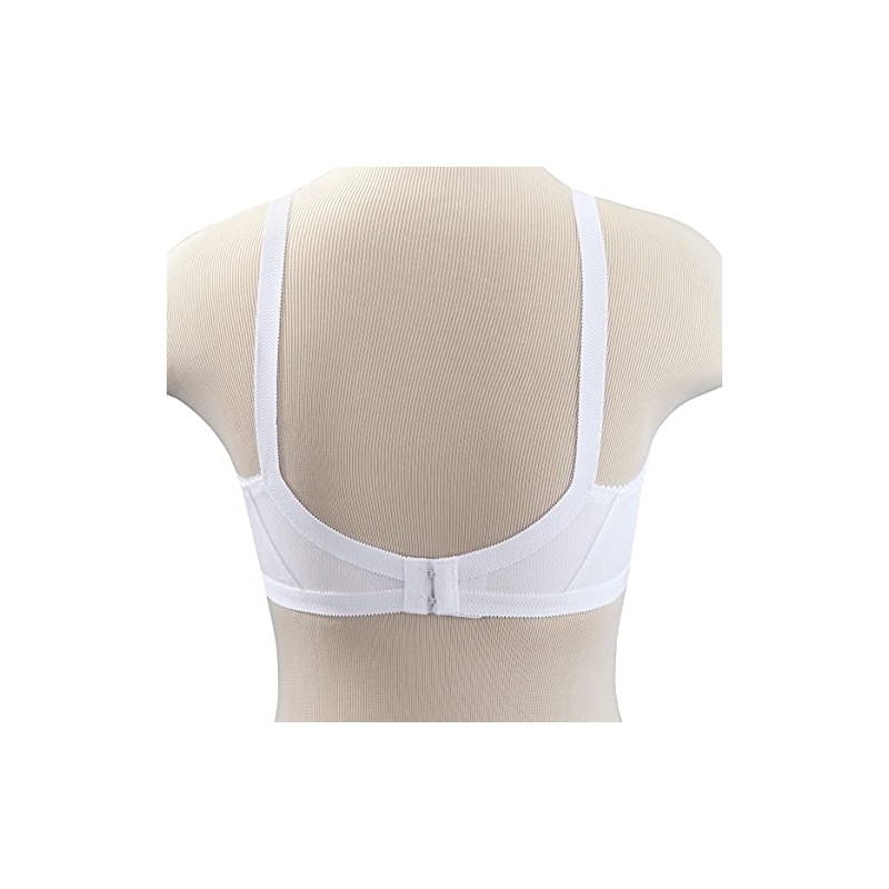 Women’s Wireless Cross and Shape Bra, 2-Pack, White, 38C