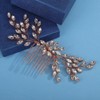 Wekicici Crystal Bride Wedding Hair Comb Silver Rhinestone Headpiece Wedding