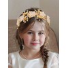 IYOU Flower Wedding Headbands Yellow Pearl Headpiece Floral Birthday Communion
