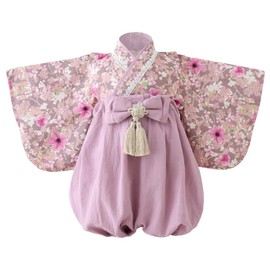 Regalo Baby Hakama 2-Piece Romper, 23.6 - 39.4 inches (60 - 100 cm), For Girls, Boys, Formal Wear, For Babies, Shrine Visits, 100 Days of Festival (80, Meltimaove)