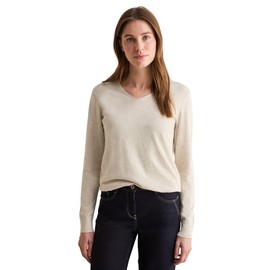 Cecil Women's Fine Knit Jumper, Desert Beige Melange