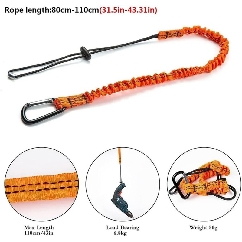 SNOKAY 3 Pack Tool Lanyard, Safety Tool Lanyard with Carabiner