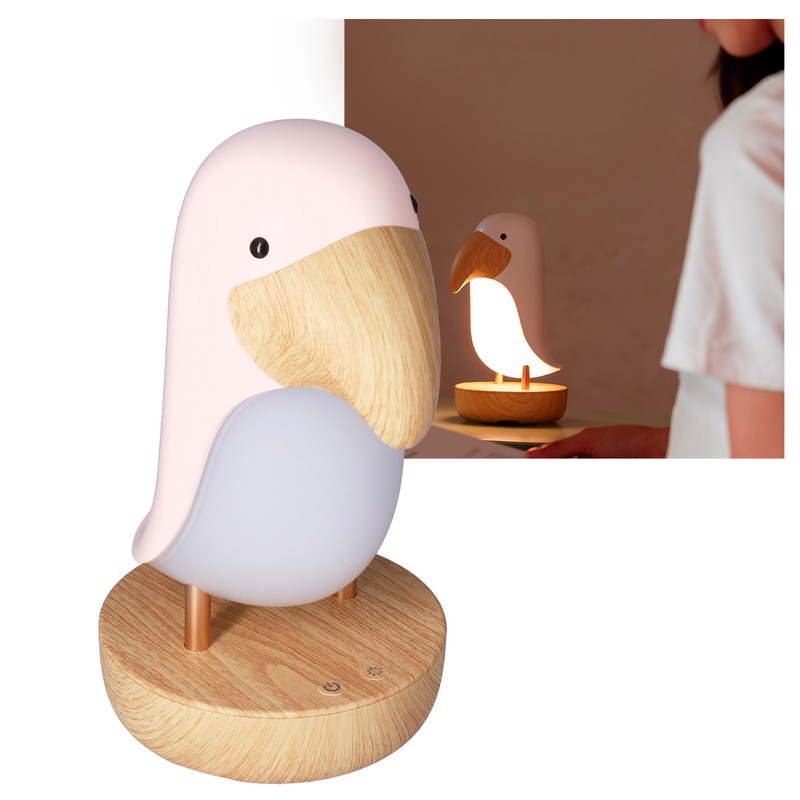 Innovative Bird Night Lamp ABS Breathing Night Light USB Charging