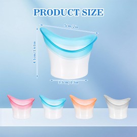 8 Stück Augenspülbecher,Silikon Augen Bade Tasse,Tragbare AugenspüLung,Wiederverwendbare Tragbare Augen Badewanne,zur Reinigung der Augne und Schnellen Linderung von Augenbeschwerden