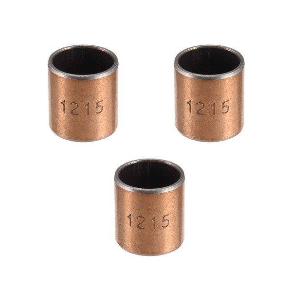 sourcing map Pack of 3 sliding bearings, 12 mm bore