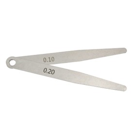 Feeler Gauge PZRT 2pcs 0.1mm and 2pcs 0.2mm Metric Thickness Feeler Gauge Gap Measuring Tool Metric Filler Thickness Gage Measurement Tool