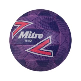 Mitre Attack Netball | Popular Style | Interactive Design | Soft-Touch, Purple/Pink/White, 4