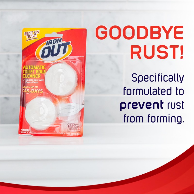 Iron OUT Automatic Toilet Bowl Cleaner Tablets, Helps Remove and