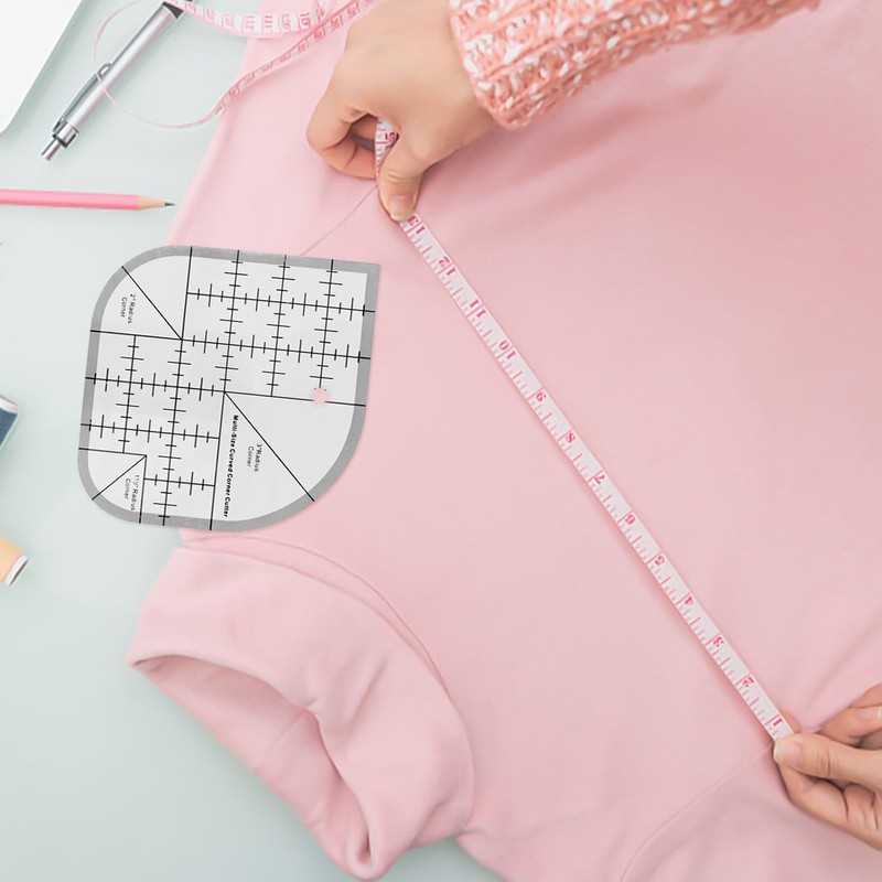 1Pc Curve Cutting Ruler, 1Pc Soft Ruler, Round Edge Template