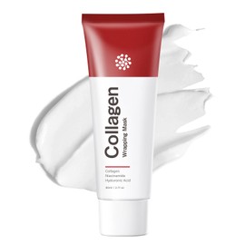 Collagen Wrapping Mask, 2.71oz/80ml Collagen Peel off Face Mask for Hydrating, Shrinking pores, Wrinkles Fine Lines, Glowing Skin, Deep Repairing