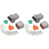 2pc 8 Pin Fits Deutsch Dt Series Multi Plug Waterproof