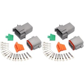 2pc 8 Pin Fits Deutsch Dt Series Multi Plug Waterproof Connector Kit