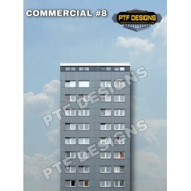 PTF DESIGNS * O Scale Scratch Built Commercial #8 City Building Front/Flat, MTH Lionel *