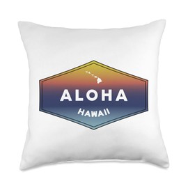 TEAM ALOHA DESIGN CO Hawaii from The Hawaiian Island-Feel The Aloha Spirit Throw Pillow, 18x18, Multicolor