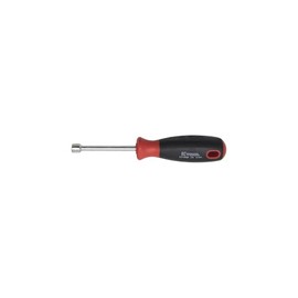K Tool International 14408 1/4" SAE Nut Driver Set for Garages, Repair Shops and DIY, 3" Length, Alloy Steel Sockets, Hollow Round Shaft, Ergonomic Soft Grip Handle, Color Coded, Red/Black