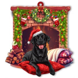 BlinkWishes Labrador Retriever Dog Christmas Ornament, for Labrador Retriever Owner, Labrador Lover, Dog Mom Dad, Labrador Ornaments for Xmas Tree Decor