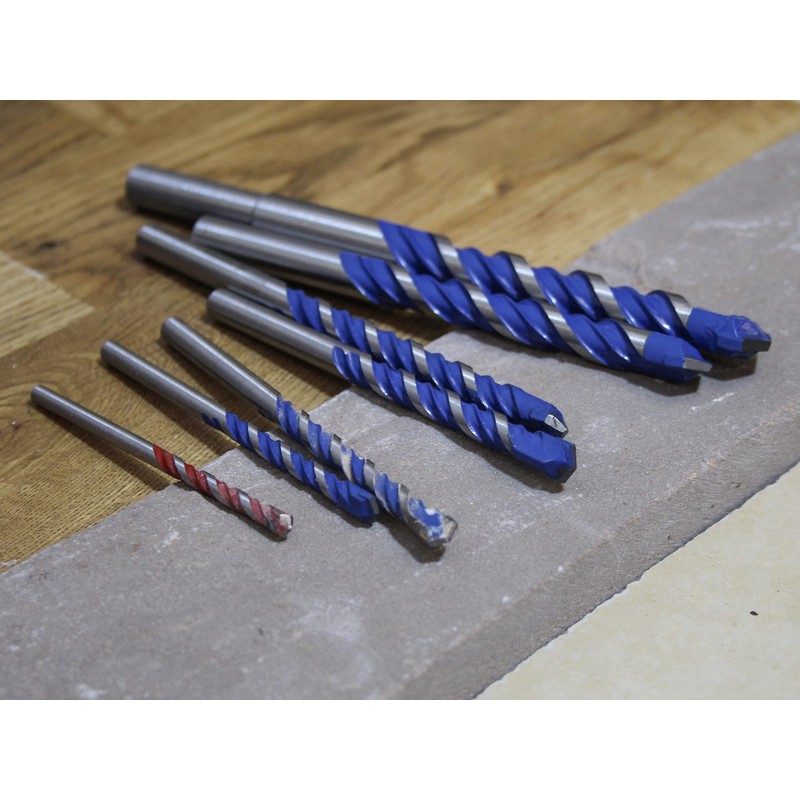 Faithfull FAIMCD10120 Tungsten Carbide Tipped Contruction Drill Bits 7 Piece