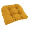 Blazing Needles Twill Rounded Back Chair Cushion, 19" x 19",