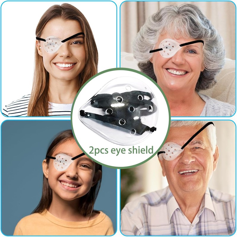 FSJLT 2 Pack Clear Eye Shield after Cataract Surgery,Hard Cataract