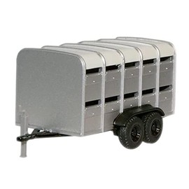 Oxford Diecast 76FARM001 Livestock Trailer Grey