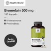 HealthyWorld® Bromelain 500 mg - 180 Capsules - 6 Month