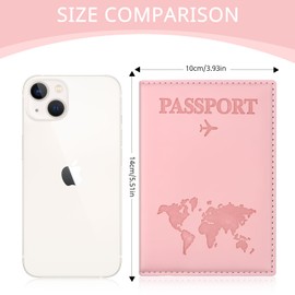 ILIYAH Passport Cover Passport Holder Travel Wallet Passport Case Slim Travel Document Organizer Stylish Travel Wallets(Pink)