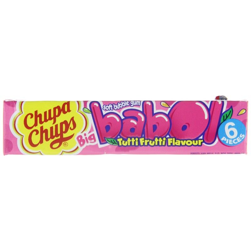 Chupa Chups Big Babol Tutti Frutti Kaugummi 20er Display, 1er