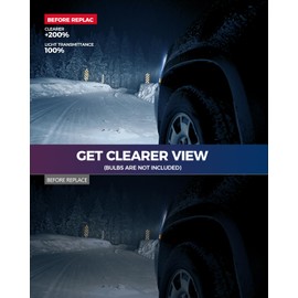 KAX Headlight Assembly,Chrome Headlights Compatible with Impala 2006-2013,Impala Limited 2014-2016,Monte Carlo 2006-2007,Clear Reflector Color Clear Lens Color