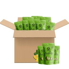 Akshit Organic Dried Jackfruit slices | unsweetened Dried Fruit Snacks | Gluten Free Healthy Dehydrated Fruit Snacks for Kids and Adults | Vegan | No Sugarcoating | Non GMO | 24 resealable sample pack