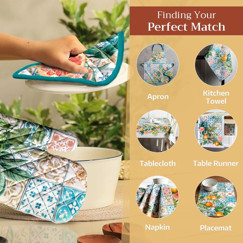 Maison d' Hermine Pot Holders 100% Cotton Heat Resistant Potholders